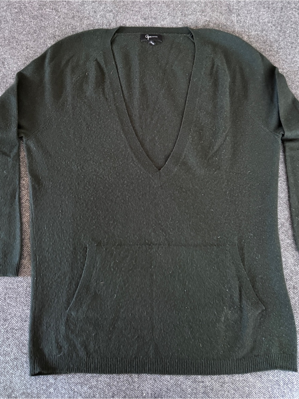 Aqua Deep Green V-Neck Sweater
